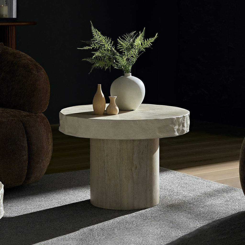 23.82 Inch Faux MARS Textural Patterns Coffee Table