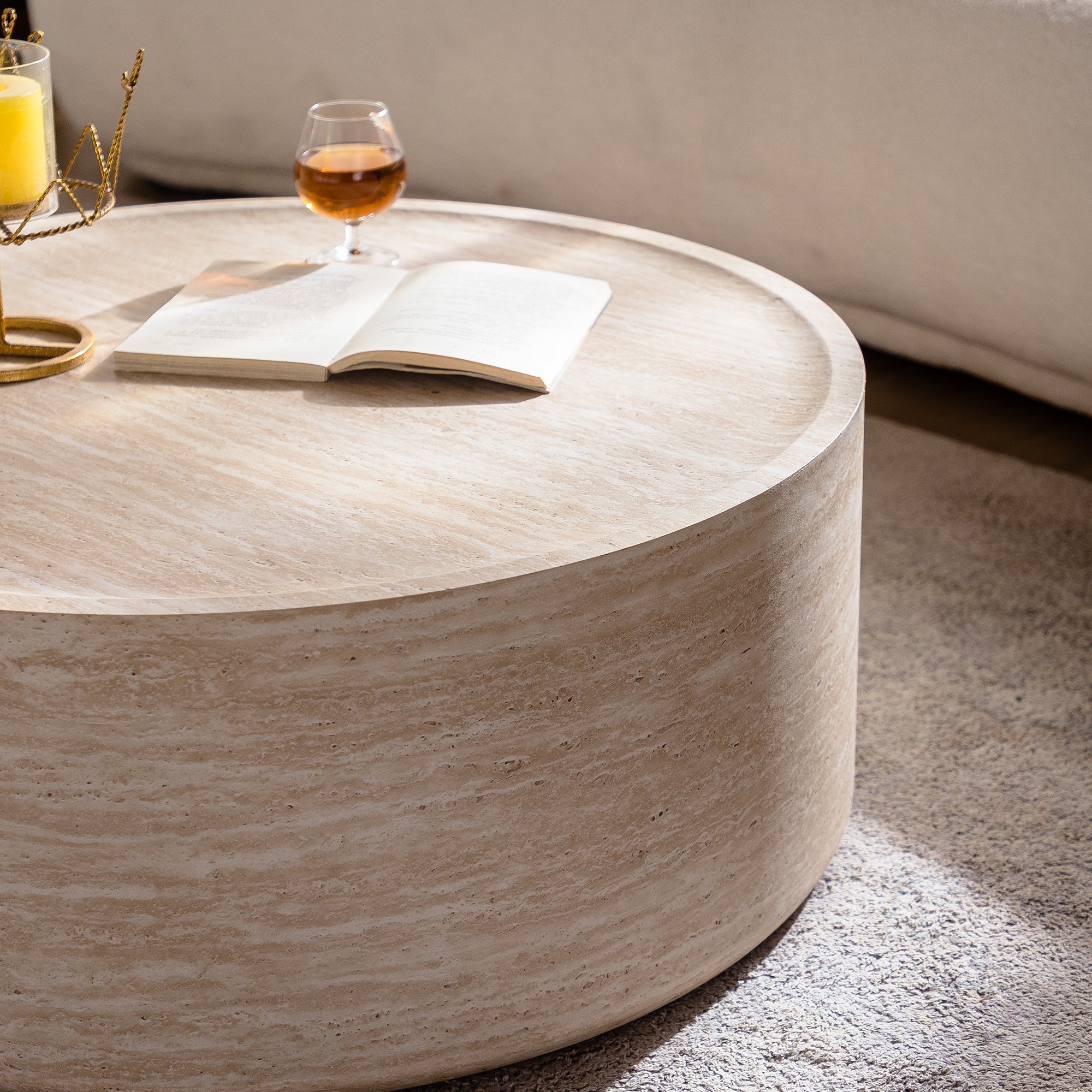 31.5'' Round Coffee Table with Mars Pattern
